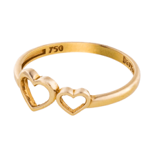 دارینا  | انگشتر طلای 18عیار  زنانه دارینا مدل قلب کد 06111.01.02