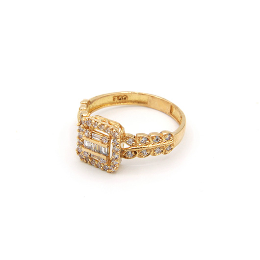 انگشتر طلا زنانه پرتو کد 06111.04.05.12