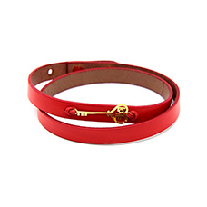 دارینا  | دستبند چرم و طلا- 2 دور رنگی -کد 0611.1.9.0.1.05